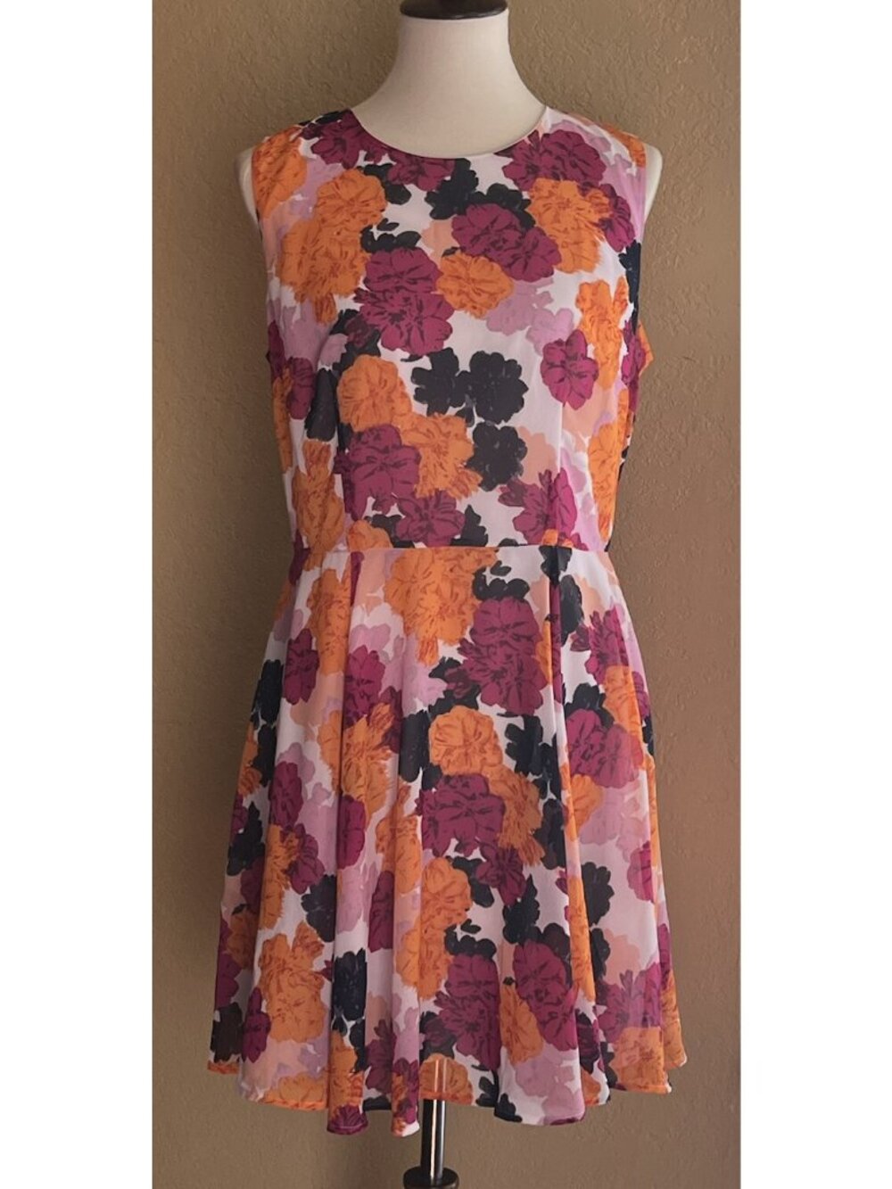 Maison Jules Fit & Flare Cocktail Dress Large Sleeveless - Picture 10 of 12